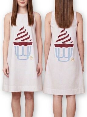 McDonald’s, EUC, Med, Pop Art, Double Sided, White, Sleeveless, Sundae, Dress
